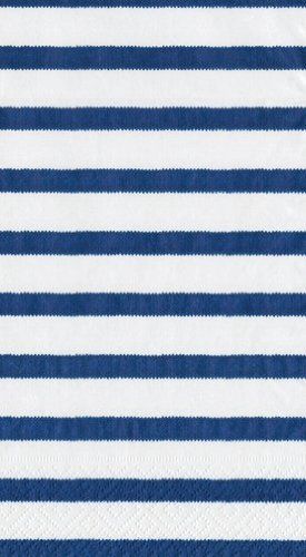 Caspari Entertaining Bretagne Guest Towels, Blue, Pack of 15 | Amazon (US)