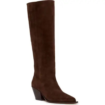 PAIGE Lillian Pointed Toe Knee High Boot in Chocolate at Nordstrom, Size 8 | Nordstrom