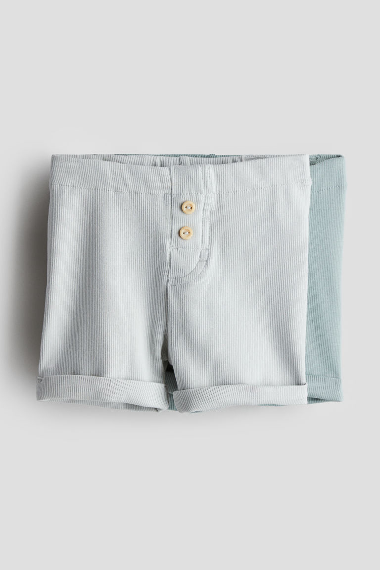 H & M - 2-pack Cotton Shorts - Turquoise | H&M (US + CA)