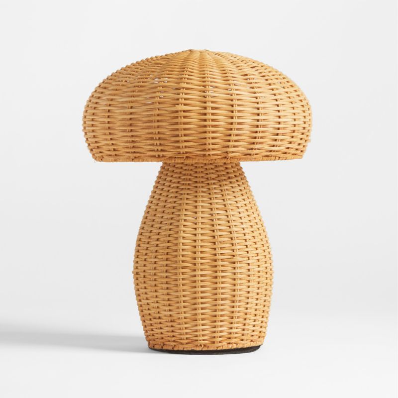 Wonderland Natural Wicker Rattan Kids Table Lamp by Leanne Ford + Reviews | Crate & Kids | Crate & Barrel