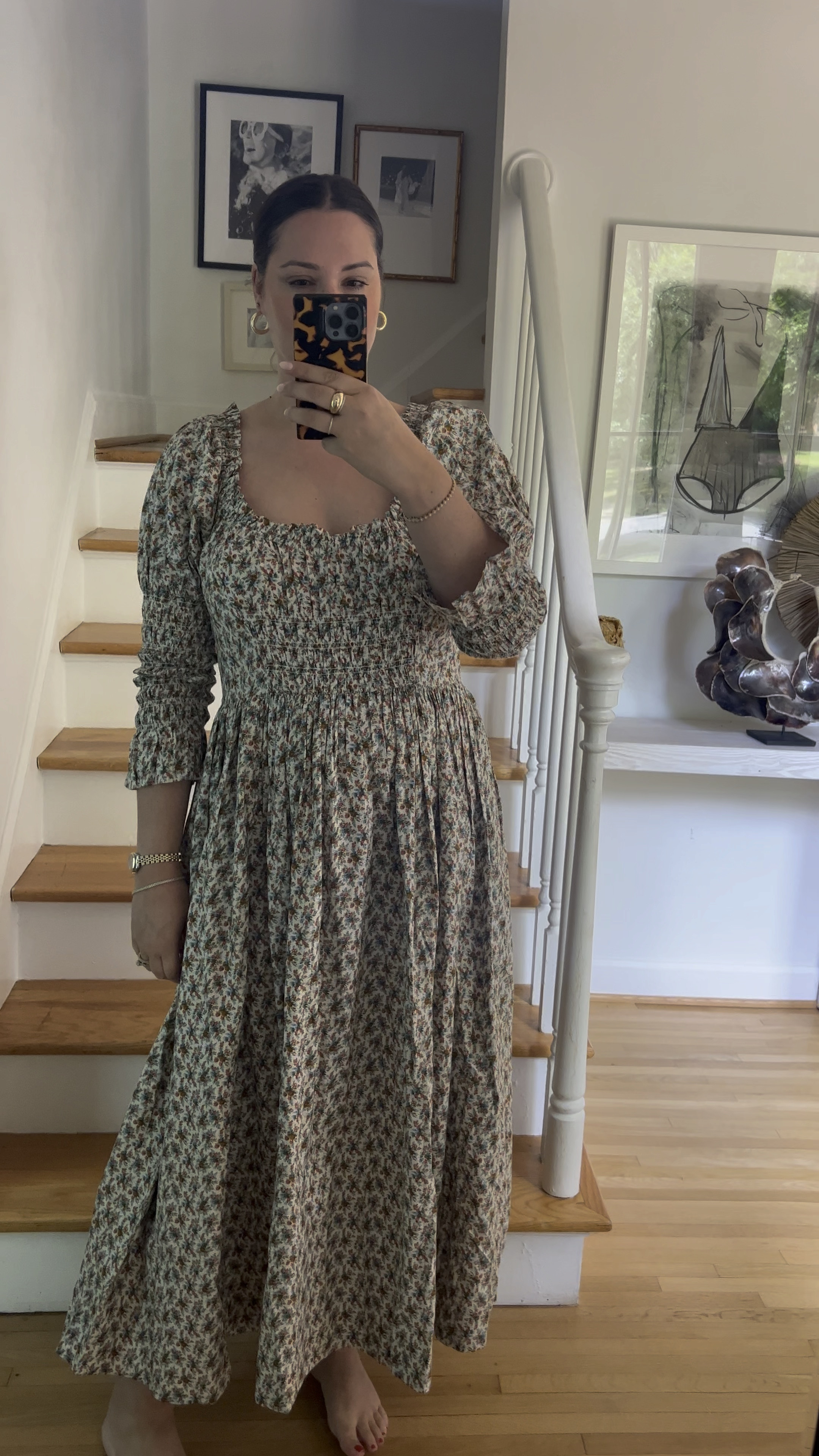 I snagged my dress on major sale and it’s gorgeous! Ummm I’m wearing a large but because of all of the smocking I need a Medium. There’s a zipper closure! Linking some new season and some sale pieces, including the new short sleeve version of this dress 

#LTKsalealert