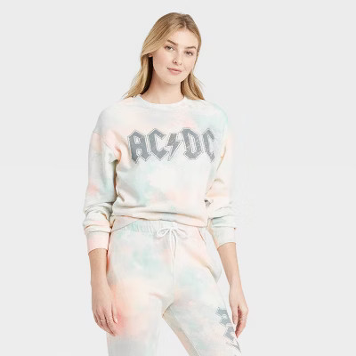 Women's AC/DC Washed Graphic Sweatshirt | Target