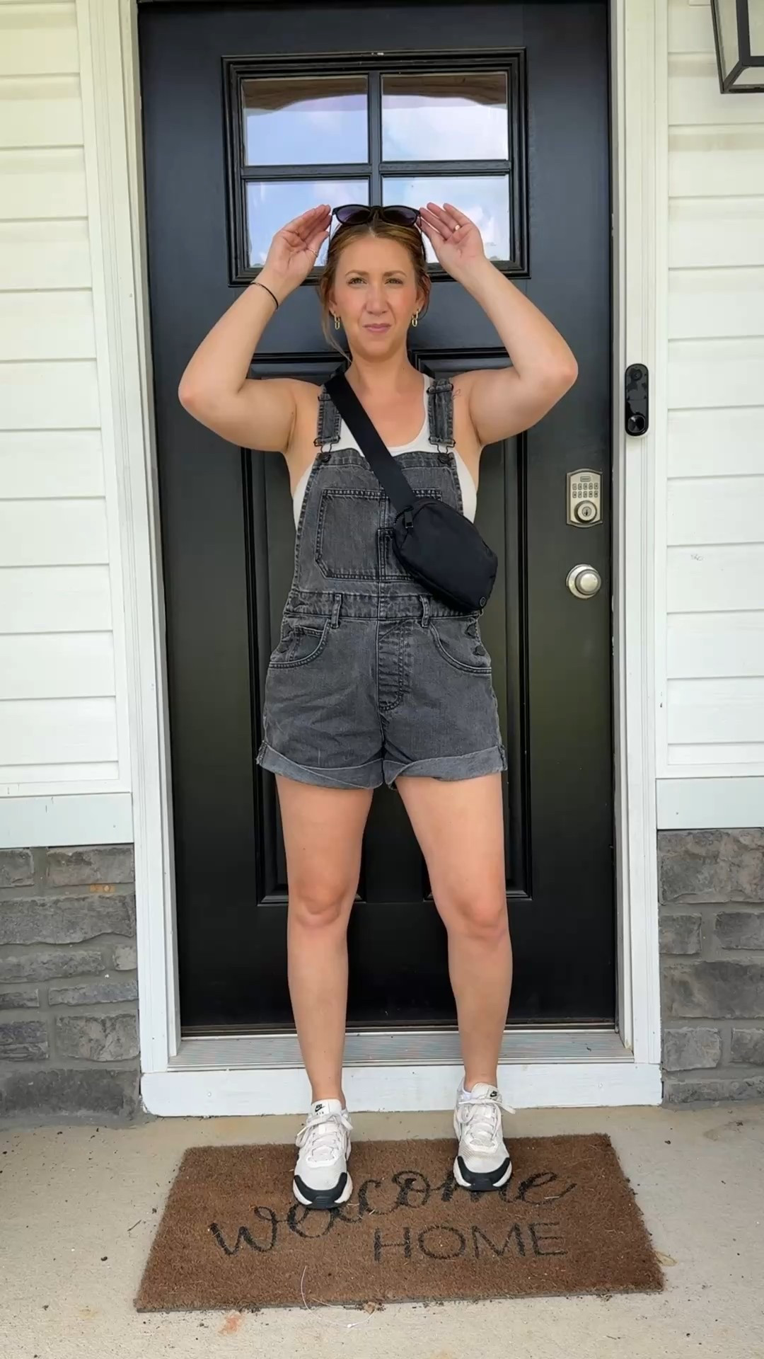 Mom outfit perfect for chasing around toddlers. Love a good oversized overall for summer 

#LTKSeasonal #LTKFindsUnder100 #LTKFindsUnder50