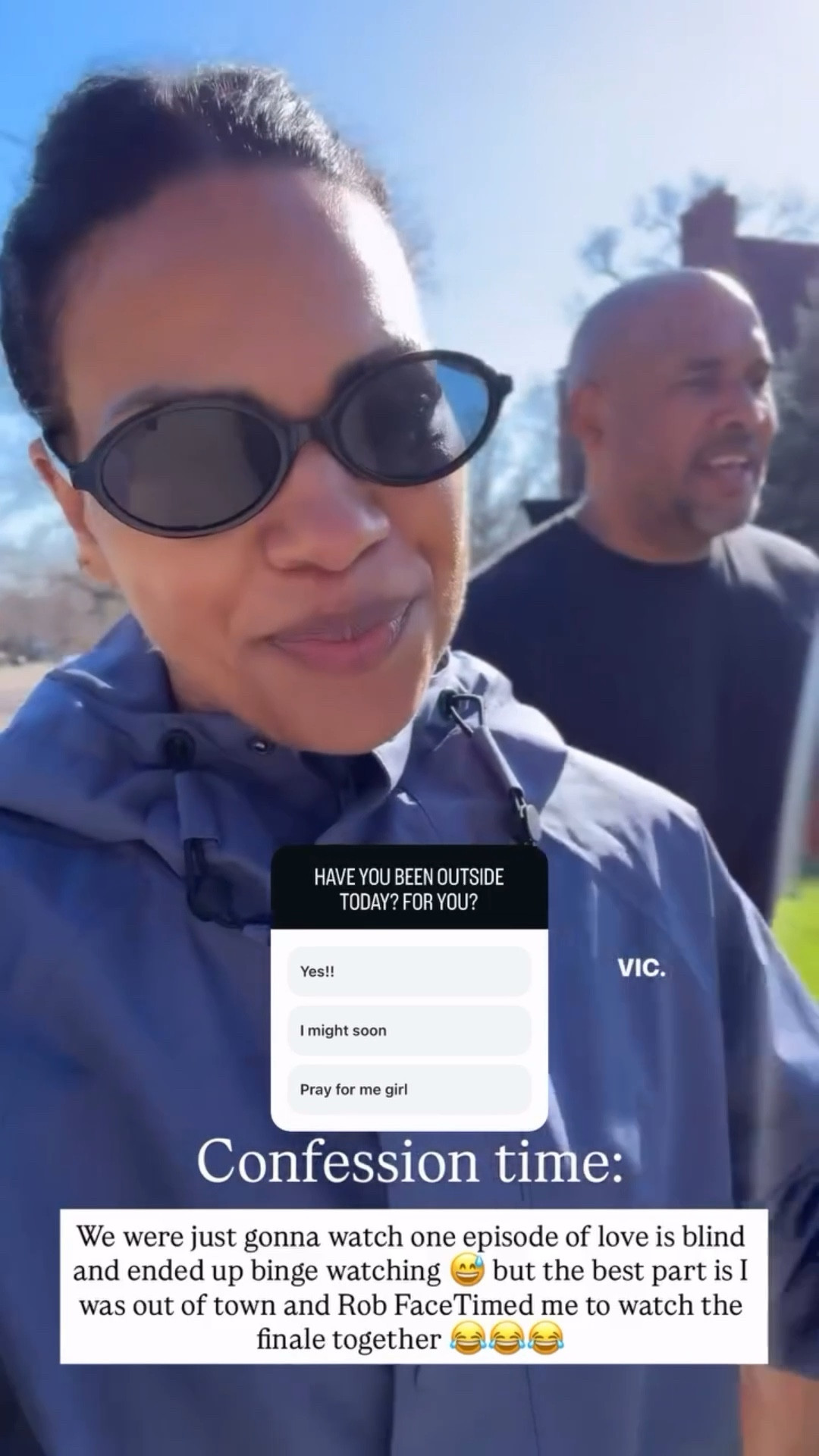 Rob and I on our morning walk discussing how excited Rob is for the Love is Blind reunion 😂 Did you get outside today?



#LTKActive #LTKfitnessgoals #LTKootd