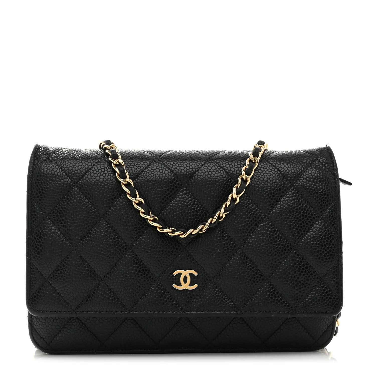 Chanel Caviar Quilted Wallet On Chain WOC Black 1704493 | FASHIONPHILE (US)
