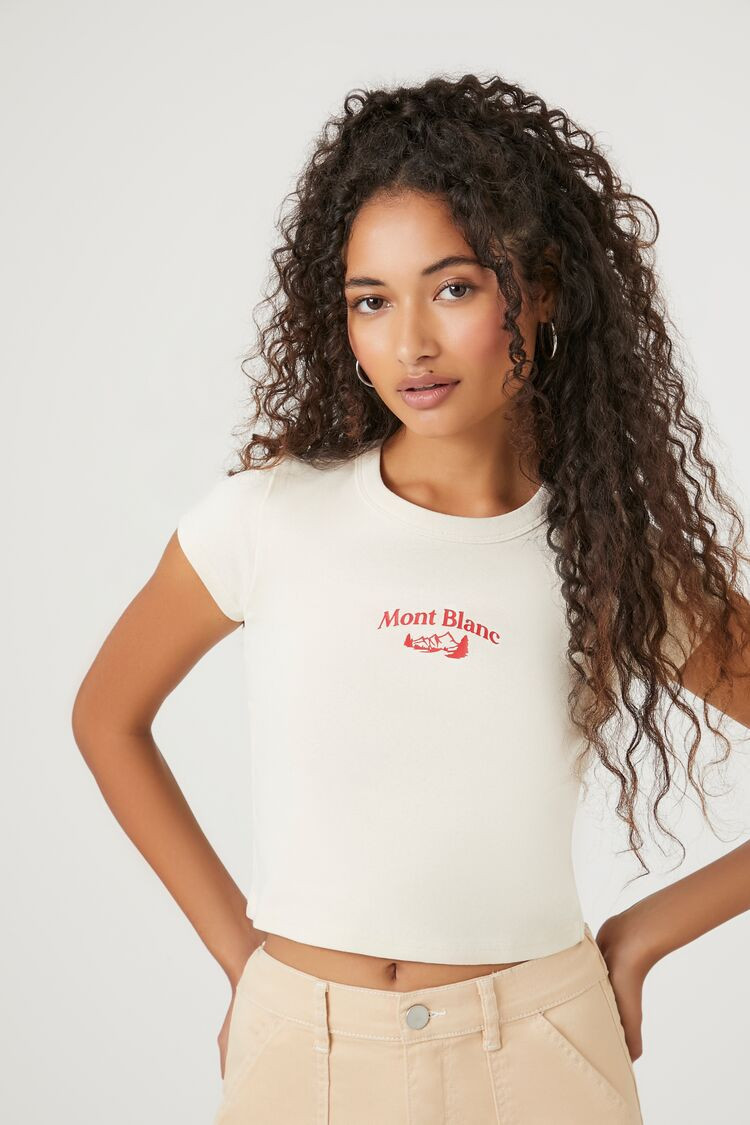 Mont Blanc Graphic Cropped Tee | Forever 21