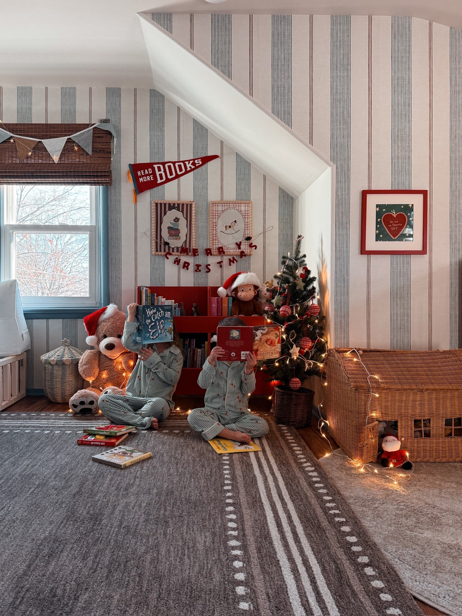 Christmas in the kids room with the kids ♥️

#LTKHoliday #LTKKids #LTKHome