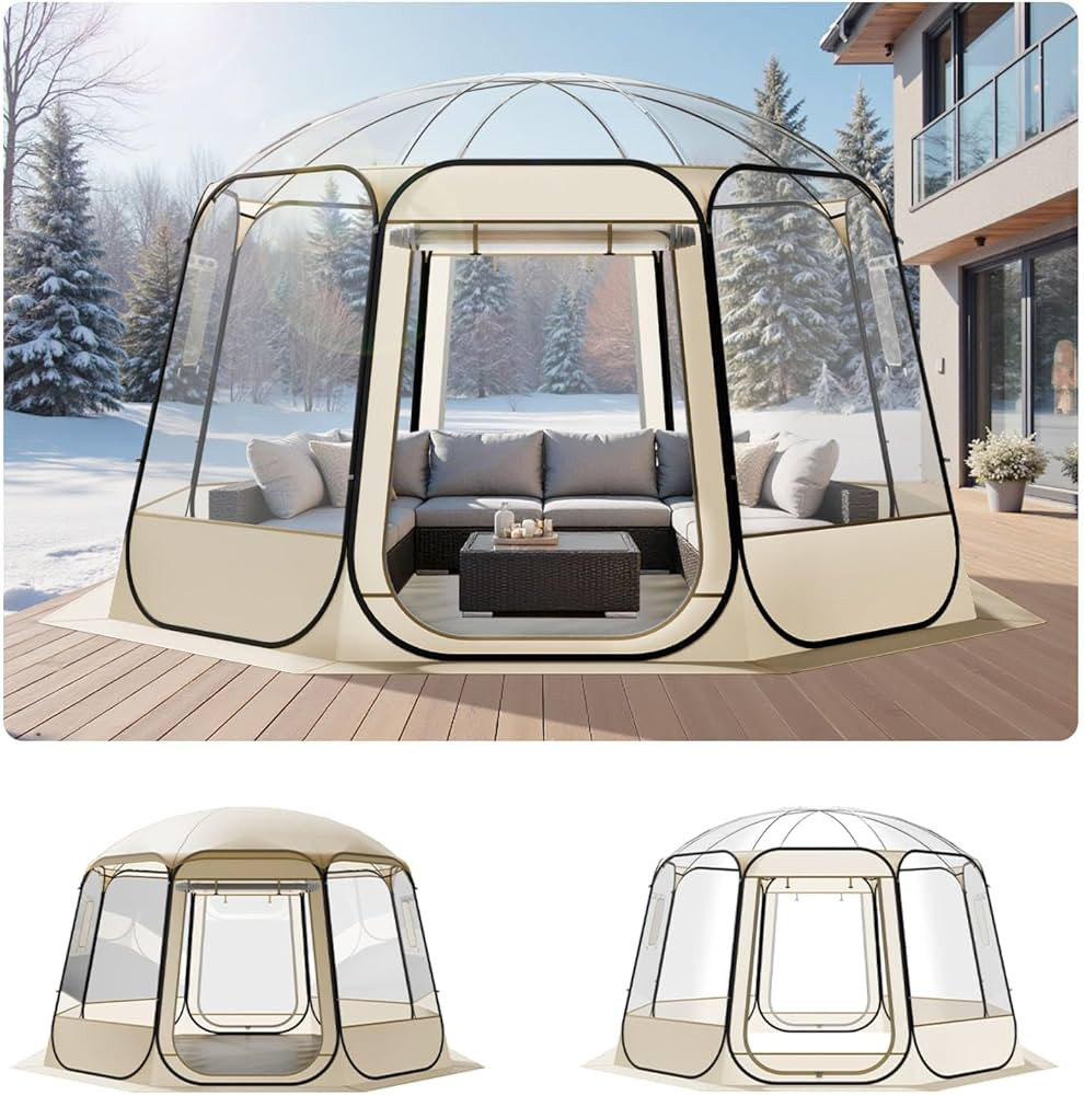 VEVOR Pop up Sports Tent, 8 Sizes Optional Clear Bubble Tent for 1-6 Person, Waterproof Outdoor P... | Amazon (US)