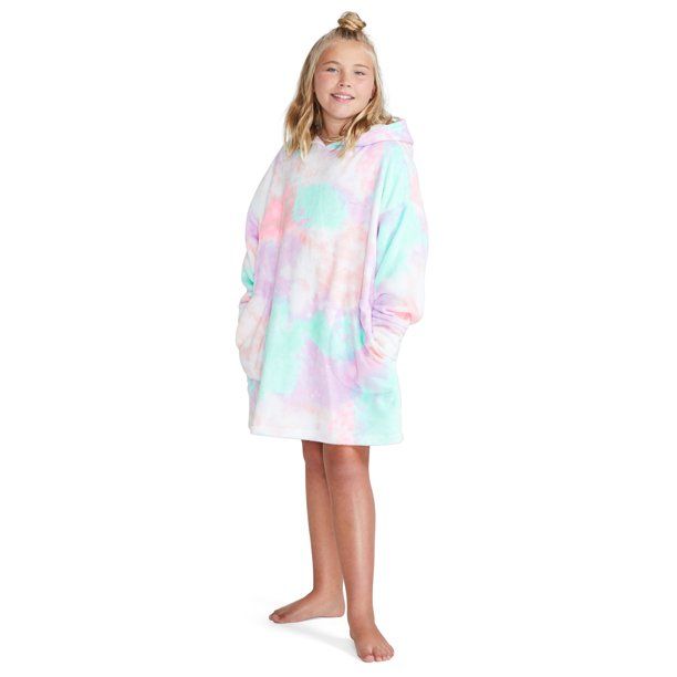 Justice Girls Long Sleeve Hooded Nightgown with Pockets, Sizes 5-18 - Walmart.com | Walmart (US)