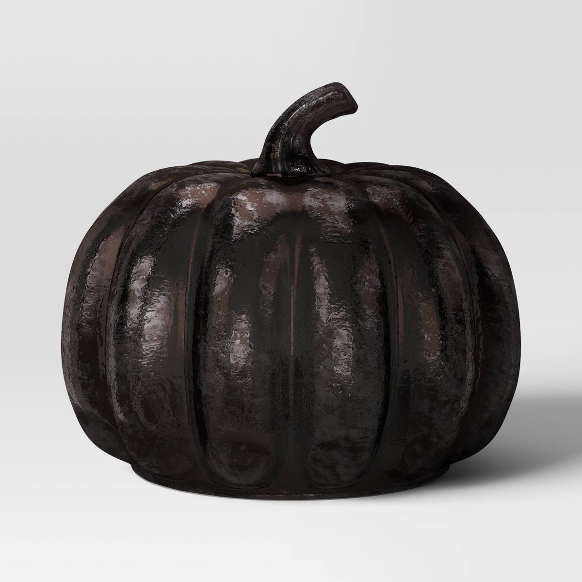 Medium Halloween Glass Pumpkin Black - Threshold™ | Target