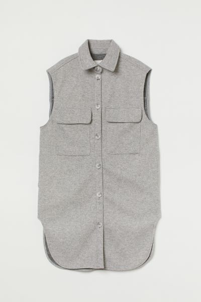 Sleeveless Shirt Jacket | H&M (US + CA)