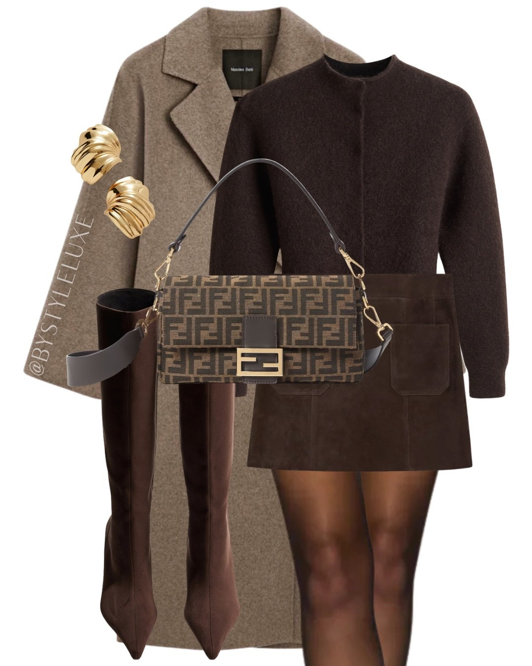 TAUPE & BROWN - adore this taupe brown coat from Massimo Dutti, such a nice fit and super versatile. Styled here with a skirt and knee high boots are a chic look 

#boots #autumnoutfit #suede 

#LTKshoes #LTKautumn #LTKdatenight