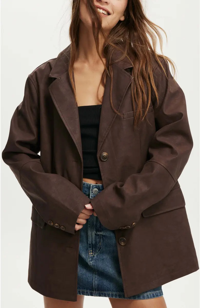 Cotton On Faux Suede Blazer | Nordstrom | Nordstrom