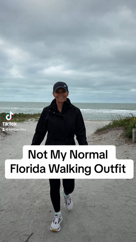 Cool weather walking outfit I wore on vacation  
Rain trench coat
Black leggings
Long sleeve wicking v-neck top
AirEssentials half zip top
Sneakers, socks, and hat!
kimbentley, workout outfit, exercise, Athleta, Spanx, Nike, walking outfit

#LTKVideo #LTKover40 #LTKfitness