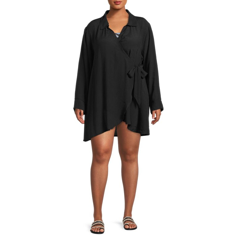 Time and Tru Women's and Women's Plus Cover Up Jacket | Walmart (US)