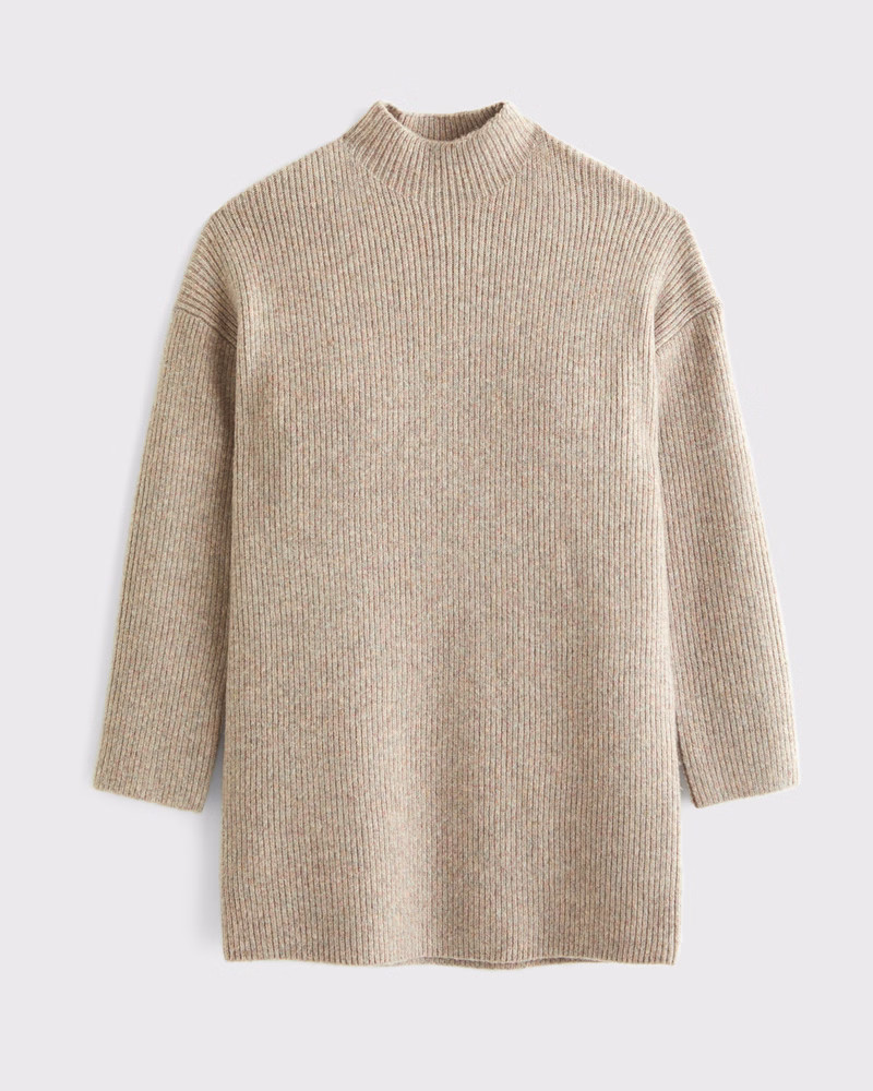 Easy Mockneck Mini Sweater Dress | Abercrombie & Fitch (US)
