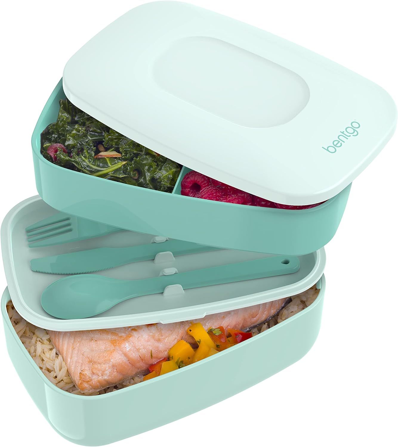 Bentgo Classic - All-in-One Stackable Bento Lunch Box Container - Modern Bento-Style Design Inclu... | Amazon (US)