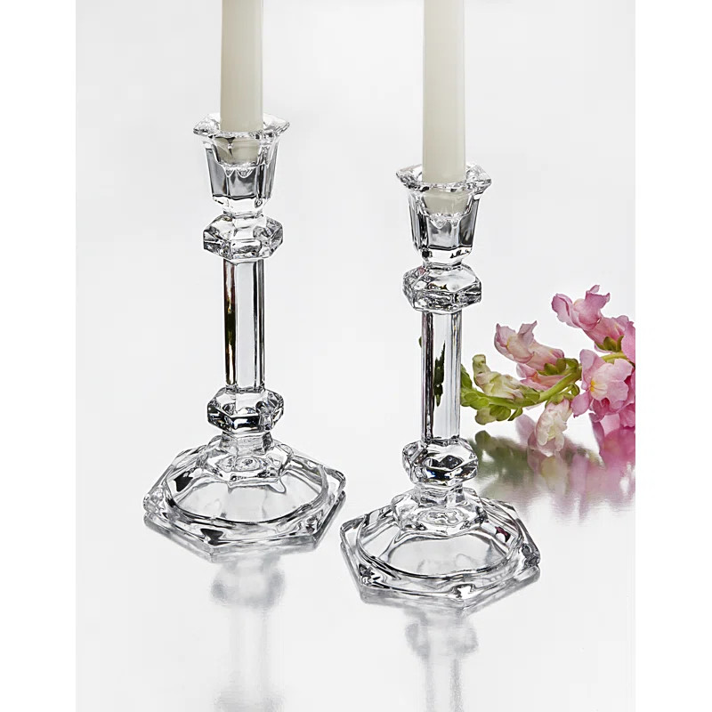 2 Piece Crystal Tabletop Candlestick Set (Set of 2) | Wayfair North America