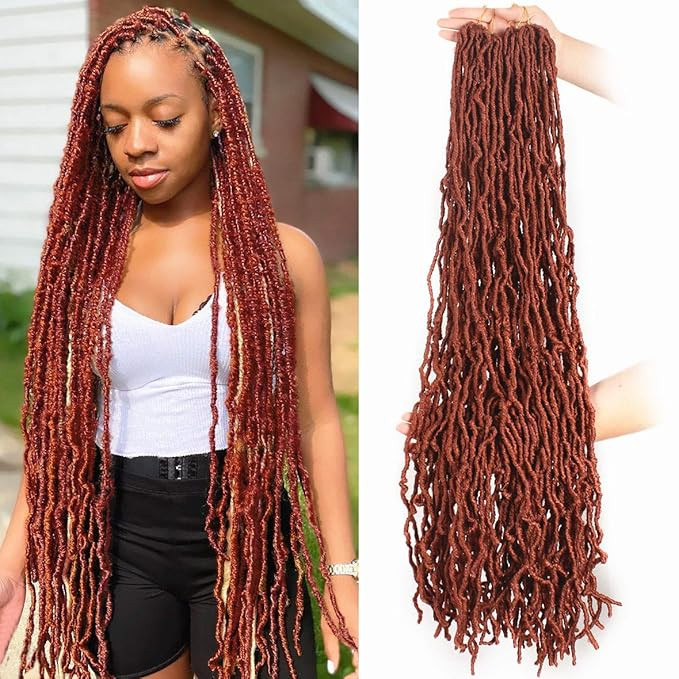 ZRQ 36 Inch New Faux Locs Crochet Braids Hair Pre-looped Synthetic Natural Wavy Long Goddess Faux... | Amazon (US)