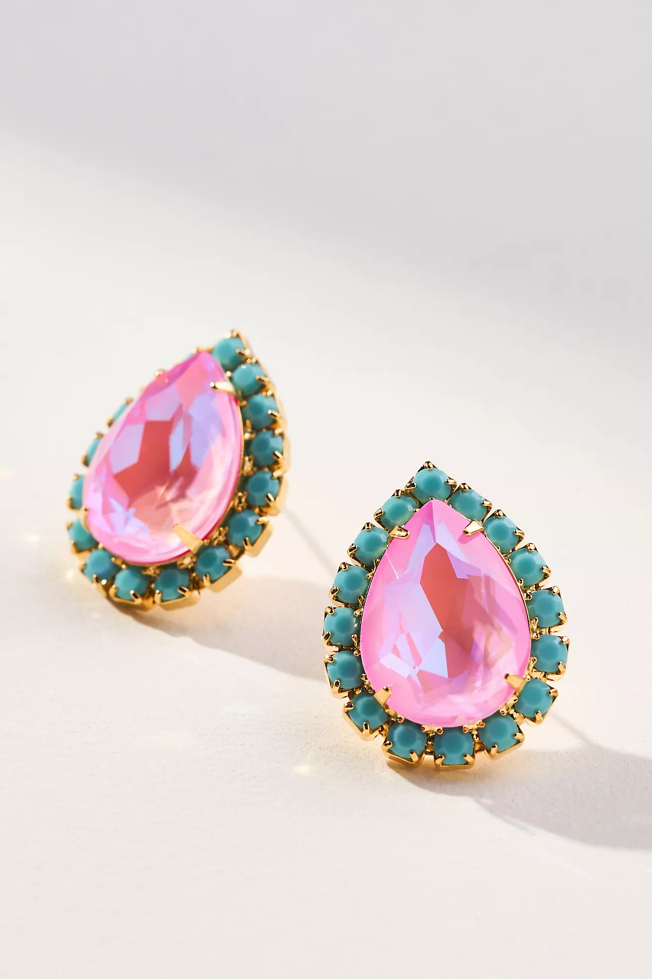 The Pink Reef Pear Stud Earrings | Anthropologie (US)