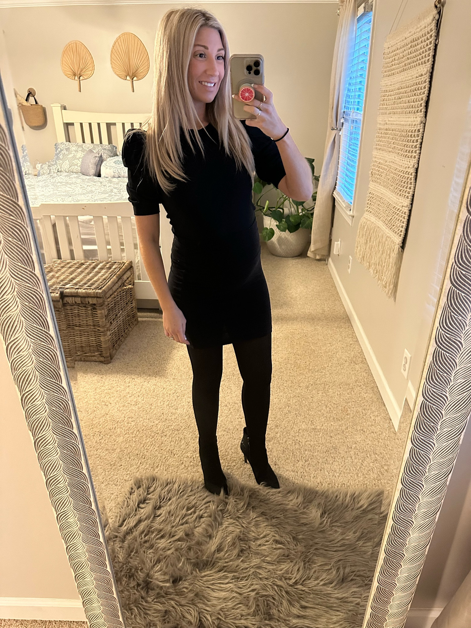 Basic all black skirt and puff sleeve top that can we layered or accessories with layers! 

Basics 
Bump friendly 

#LTKbump #LTKunder50 #LTKSeasonal