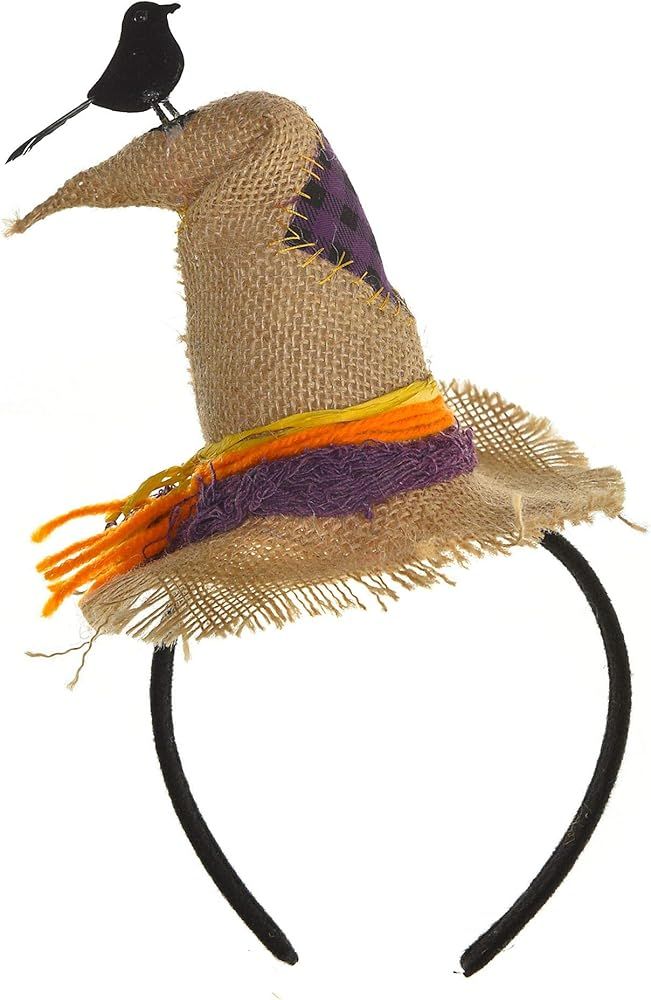 Suit Yourself Scarecrow Hat Headband, Halloween Costume Accessory, Burlap, 6" W x 6"H | Amazon (US)
