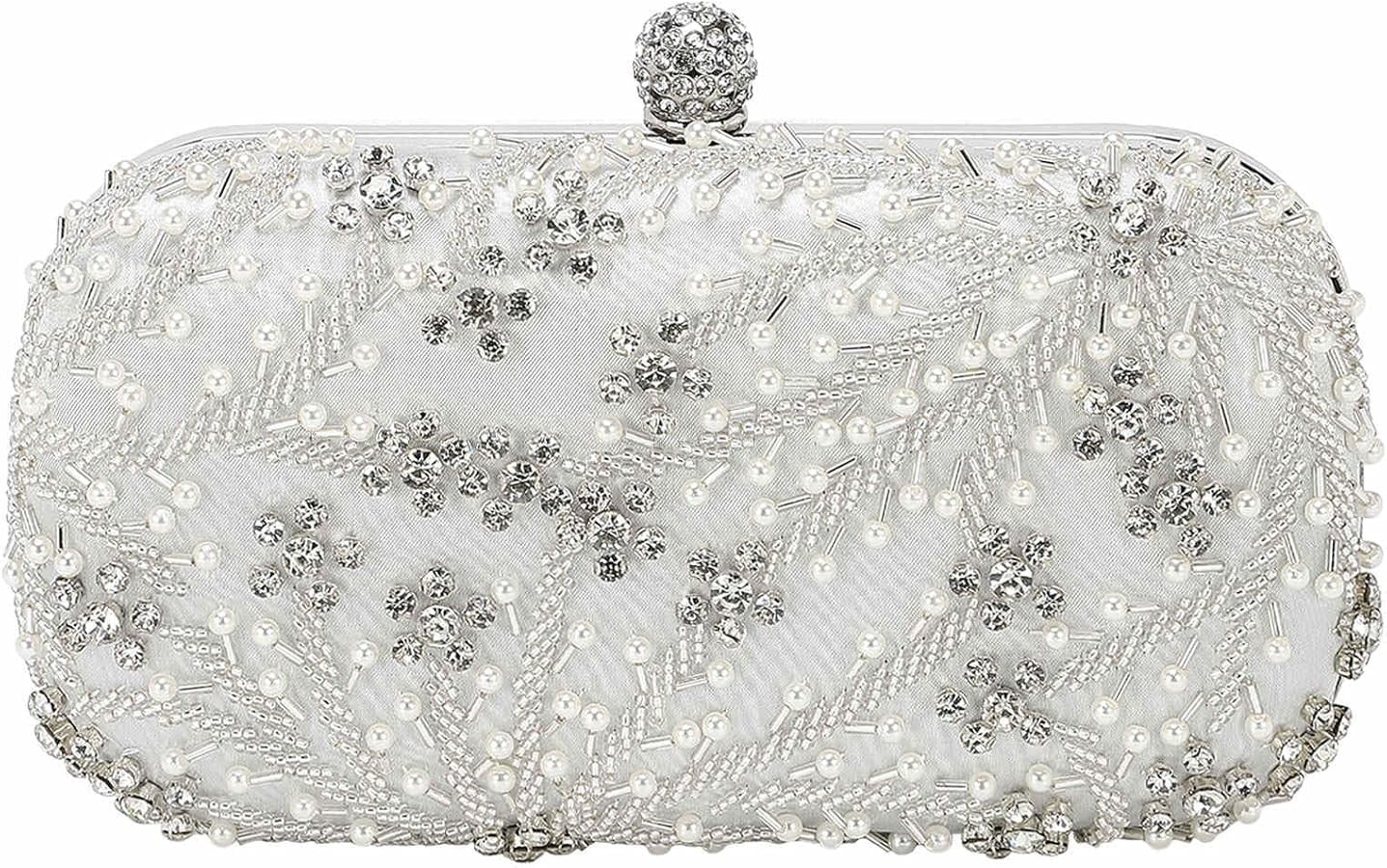 Evening Bags Clutch Purses for Women Formal, Bridal Purses Rhinestone Handbags Shoulder Bag with ... | Amazon (US)
