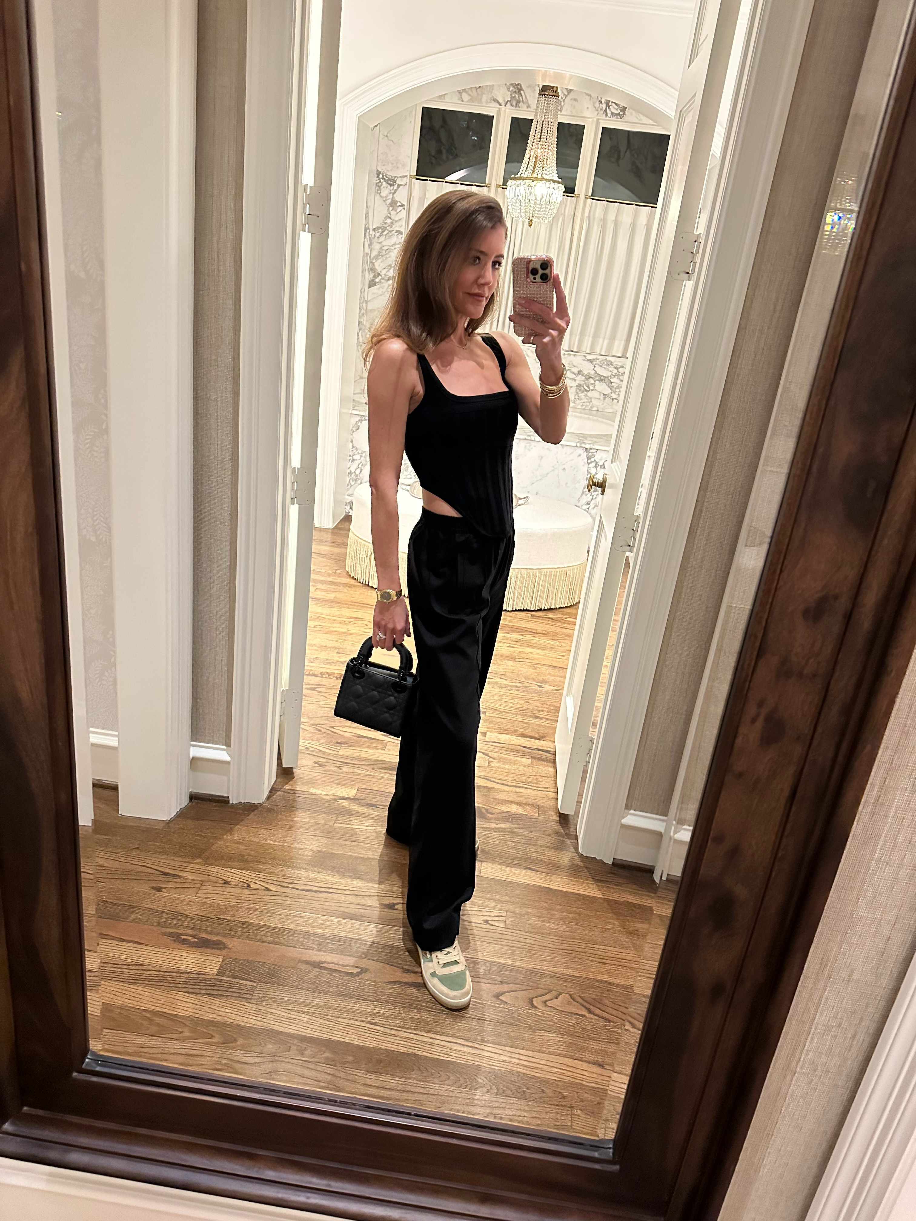 dion lee top // we-ar4 trousers // prada sneakers // dior bag 

 