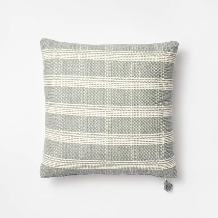 Woven Plaid Throw Pillow with Tassel Zipper -Threshold™ designed with Studio McGee | Target