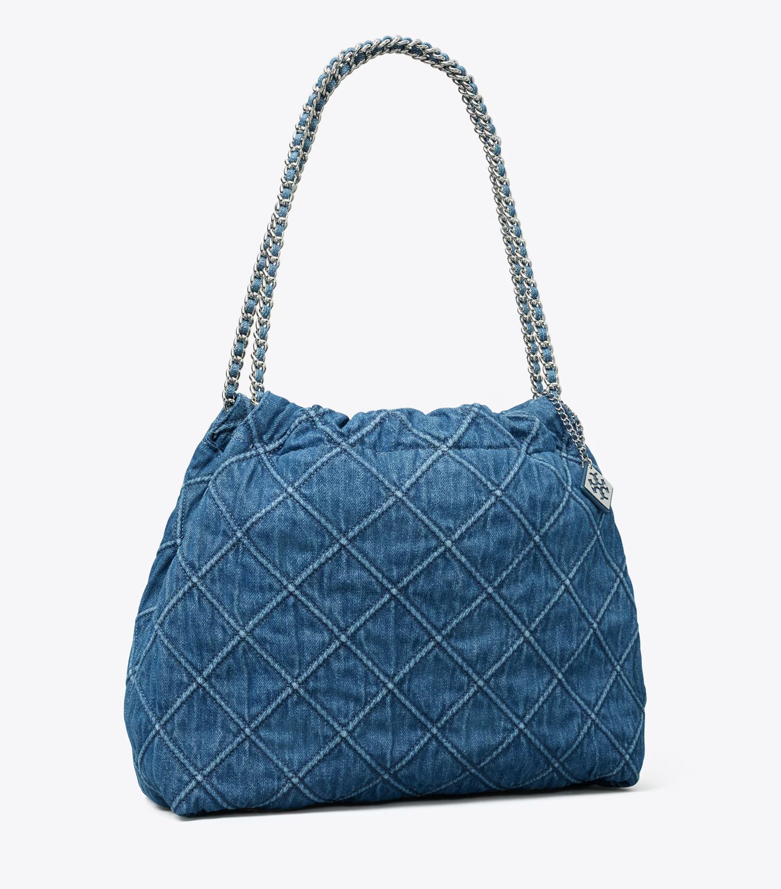 Fleming Soft Denim Drawstring Bag: Women's Designer Hobo Bags | Tory Burch | Tory Burch (US)