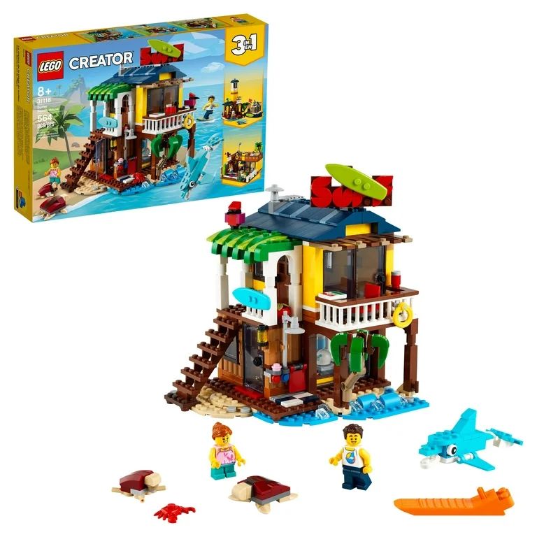 LEGO Creator 3 in 1 Surfer Beach House, Transforms from Surf Shack to Lighthouse to Pool House, 3... | Walmart (US)