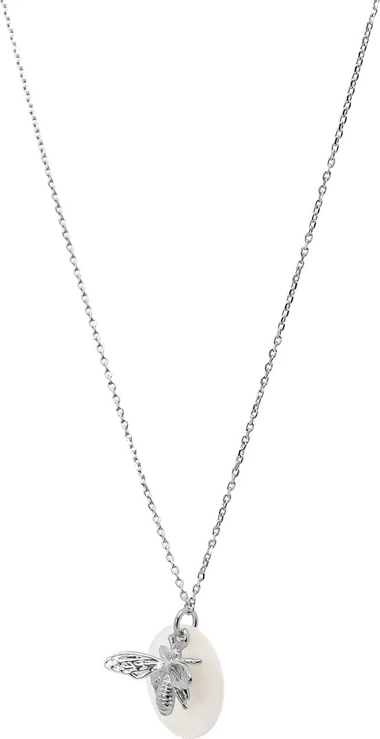 Bearfruit Jewelry Sterling Silver 18k Gold Plated Bee Cultured Pearl Necklace | Nordstrom | Nordstrom