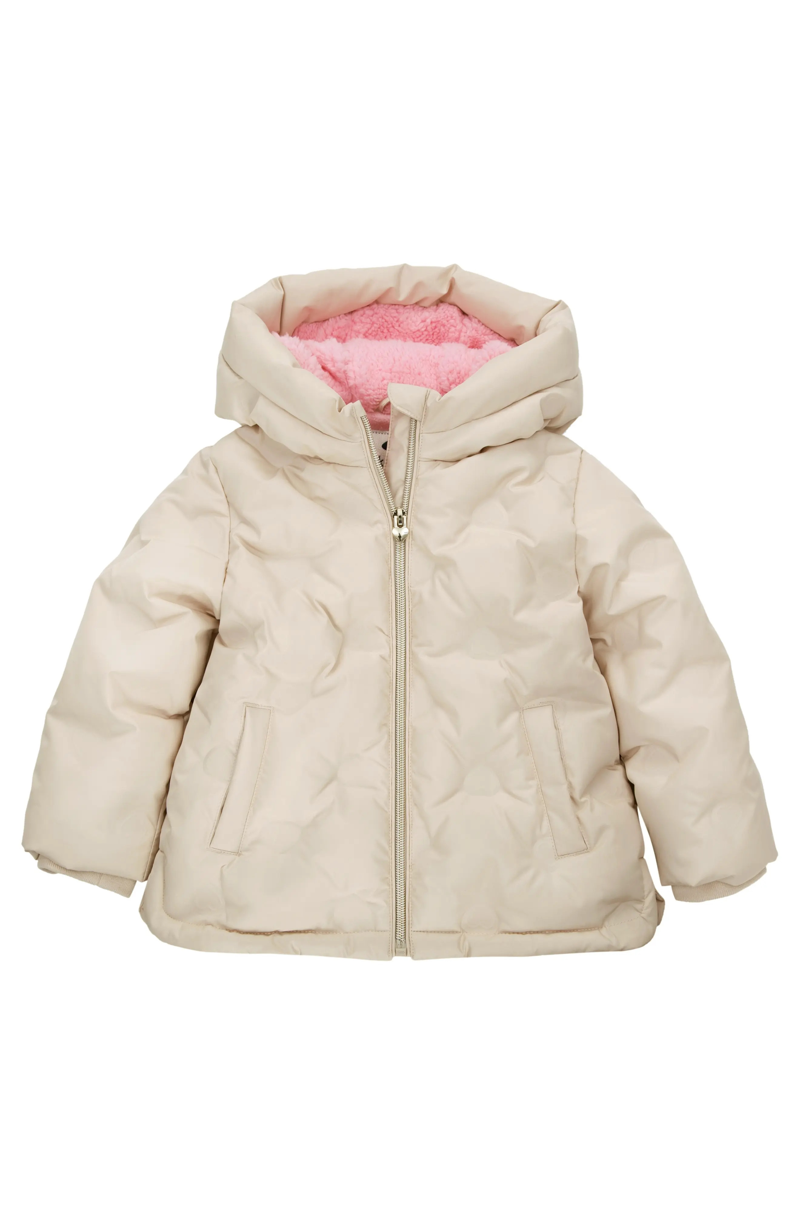 Rokka&Rolla Fleece Lined Heart Pattern Puffer Jacket (Women) | Nordstrom | Nordstrom