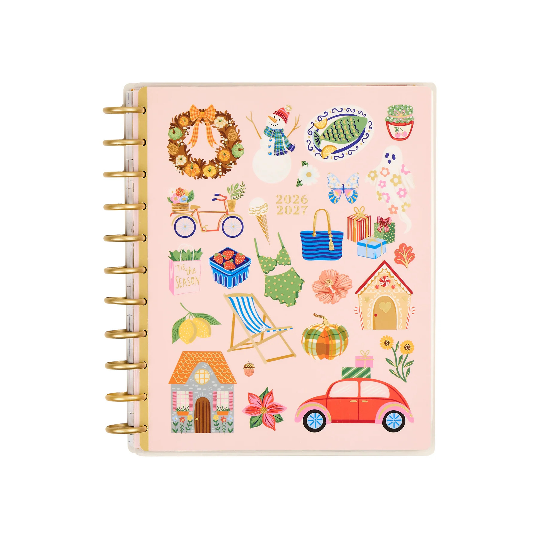 2026\u20132027 Seasonal Joy Customizable Teacher Planner - Big Teacher Layout - 12 Months | Happy Planner