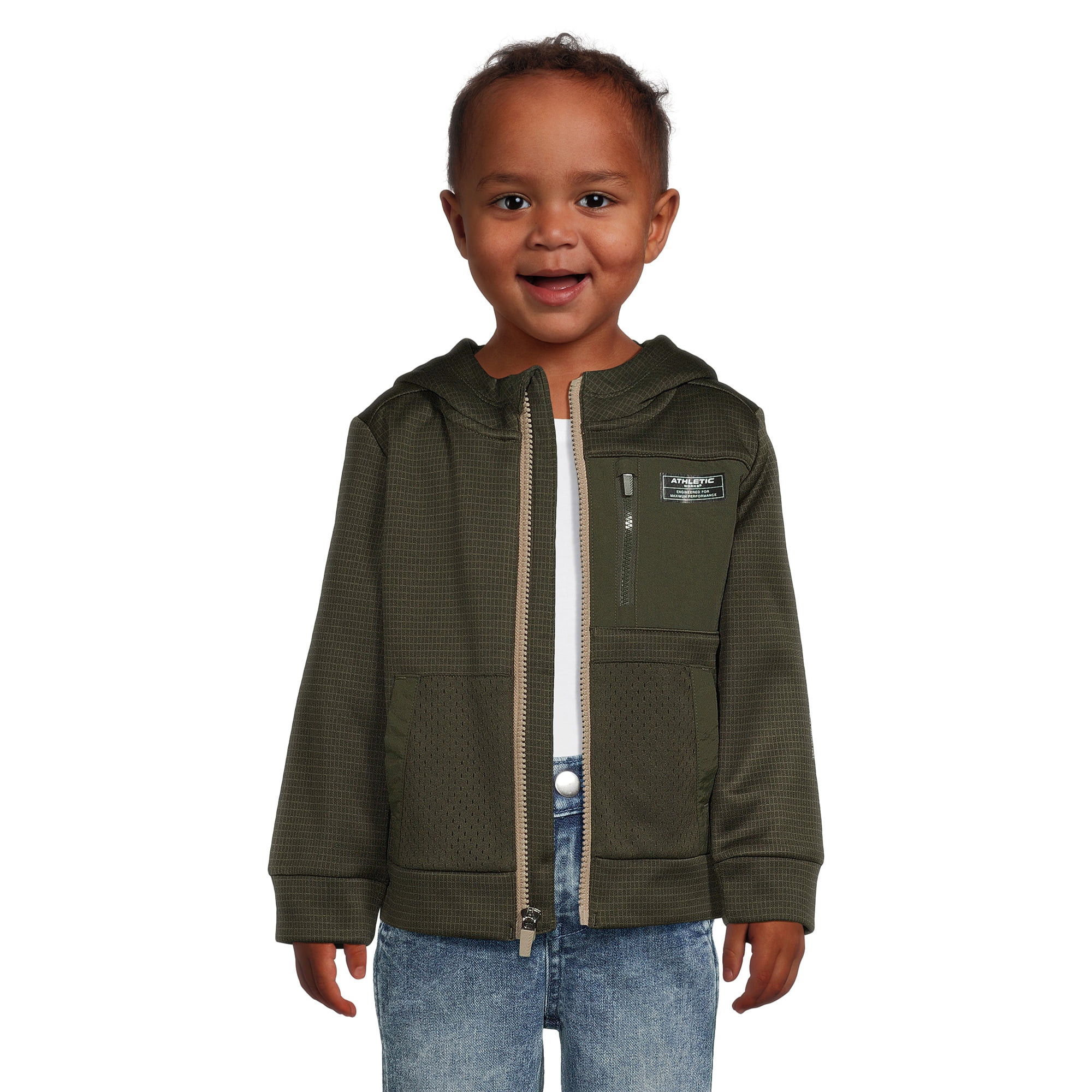 Athletic Works Boys Tech Mesh Jacket, Sizes 12M-5T | Walmart (US)