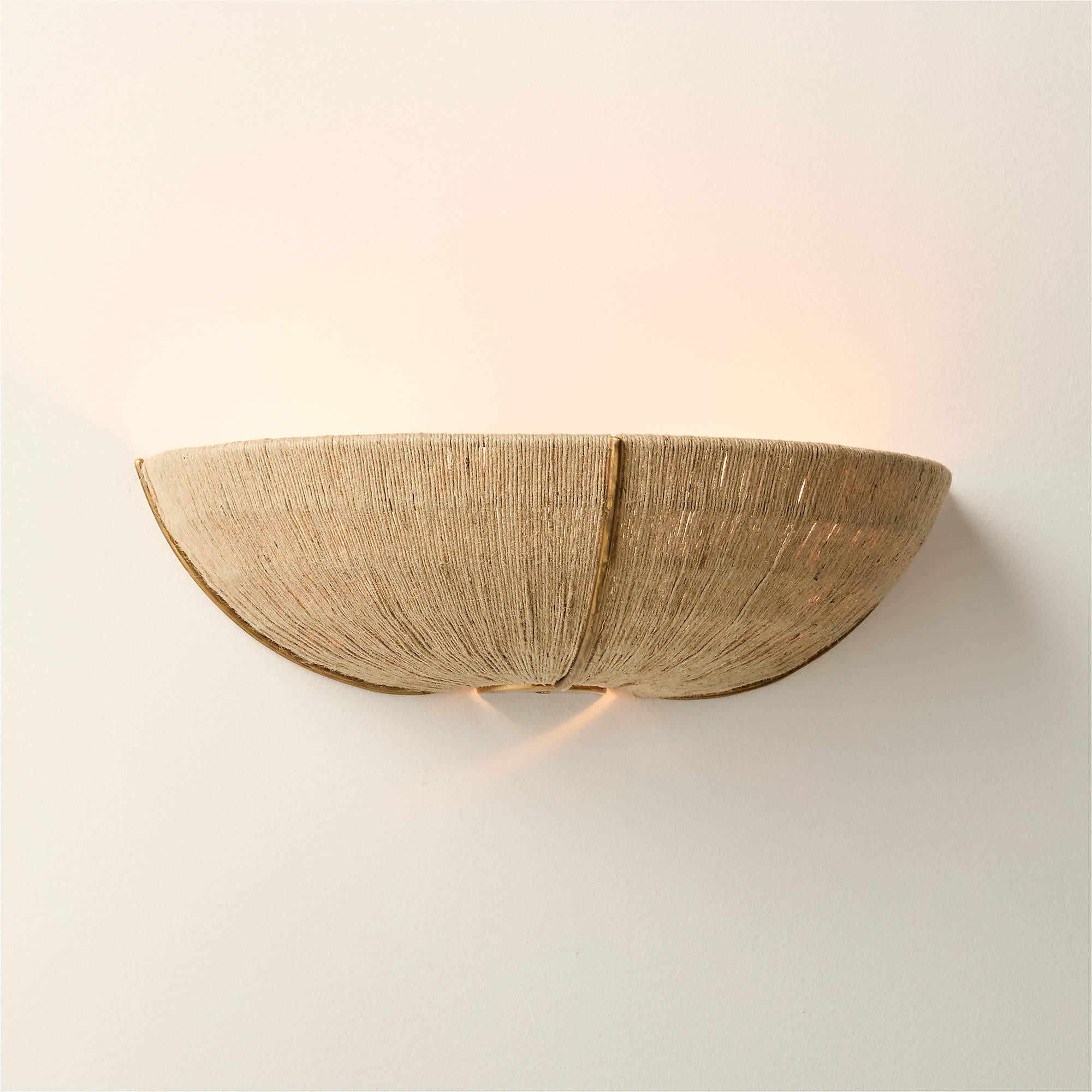 Delphine Natural Jute Wall Sconce 14" Set of 2 | CB2 | CB2