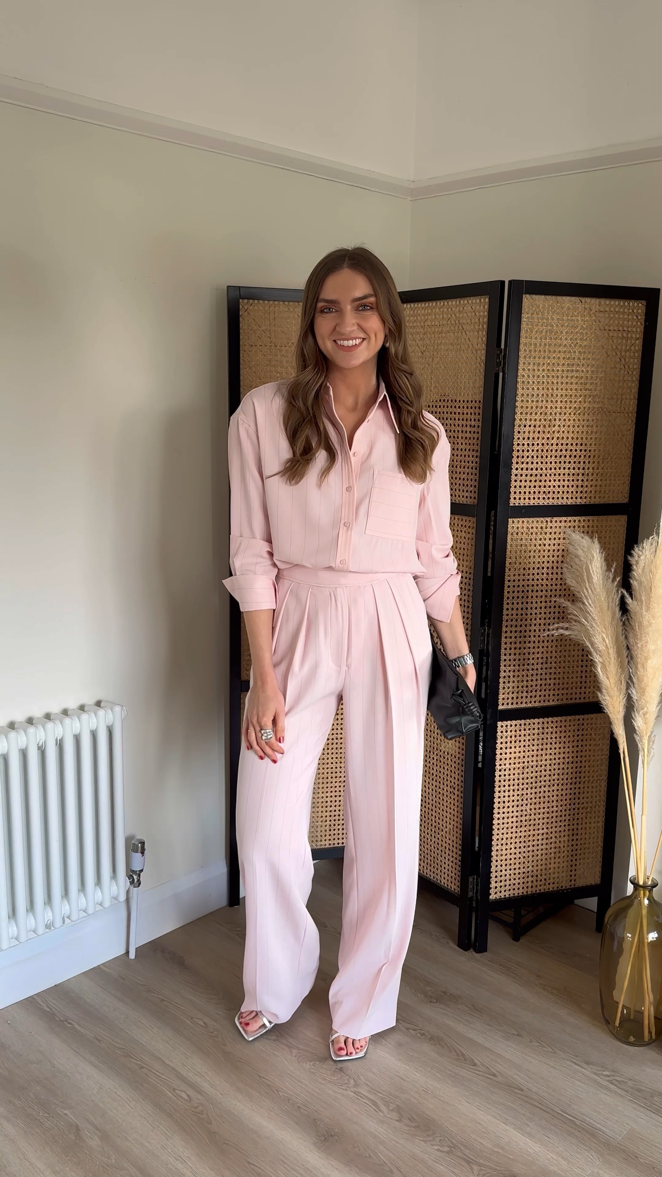 Pink co-ord outfit 
Wearing a small in the Mint Velvet pink shirt
And an XS long in the matching trousers
I’m 5ft 6 in height 
Topshop via ASOS silver heels
Loewe black mini flamenco bag
Bottega solver dupe earrings 
Michael Kors silver watch 

Baby shower outfit
Brunch outfit
International women’s day outfit 
Mother’s Day outfit 
Pink outfit 



#LTKeurope #LTKSeasonal