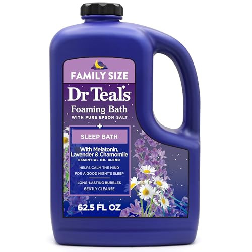 Dr Teal's Foaming Bath with Pure Epsom Salt, Sleep Blend with Melatonin, Lavender & Chamomile Ess... | Amazon (US)