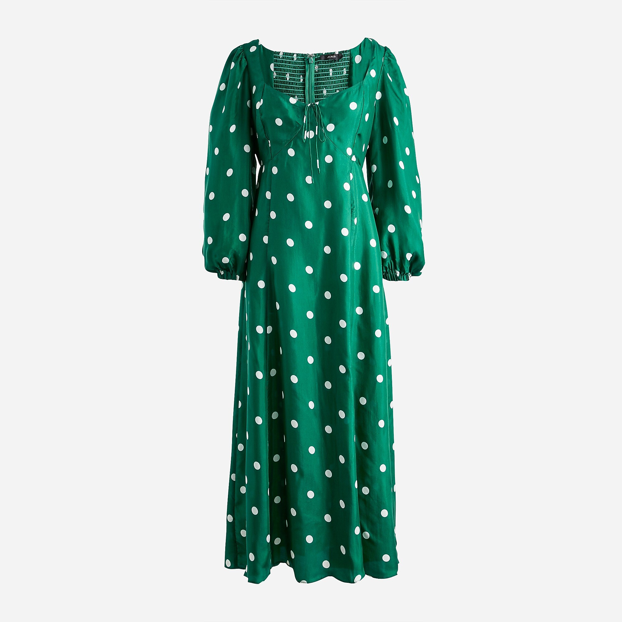 Sweetheart long-sleeve midi dress in polka dot | J. Crew US