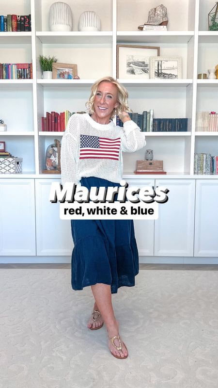 1. Navy dress - size small.
2. Open stitch flag sweater - size small (wish I had sized up for a more roomy look).
3. Flag tee - size small. (More I’ve an oversized fit).
4. Navy shorts - size small. Terry cloth inside & has pockets.
5. Red ribbed sweatshirt - size medium. (Also linking the matching shorts).
6. 1776 navy sweatshirt - size medium. (Shorts match!)
* sandals - tts. 
Not just for Memorial Day, but also for the 4th of July  

Follow my shop @onelifeandstyle on the @shop.LTK app to shop this post and get my exclusive app-only content!

#LTKVideo #LTKSeasonal #LTKFindsUnder50