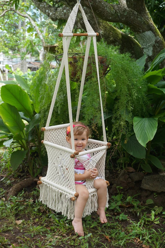 Macrame Baby Swing Montessori Bebe Natural Materials | Etsy | Etsy (US)