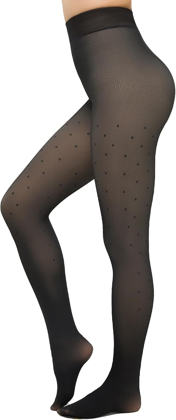 Fleece Lined Tights Women Pantyhose Leggings Sheer Warm Thermal Thick Fake Translucent Tights for... | Amazon (US)