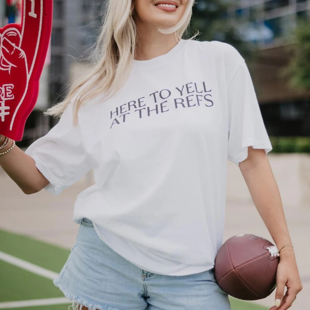 Here To Yell At The Refs Woman Graphic Tee | Katydid