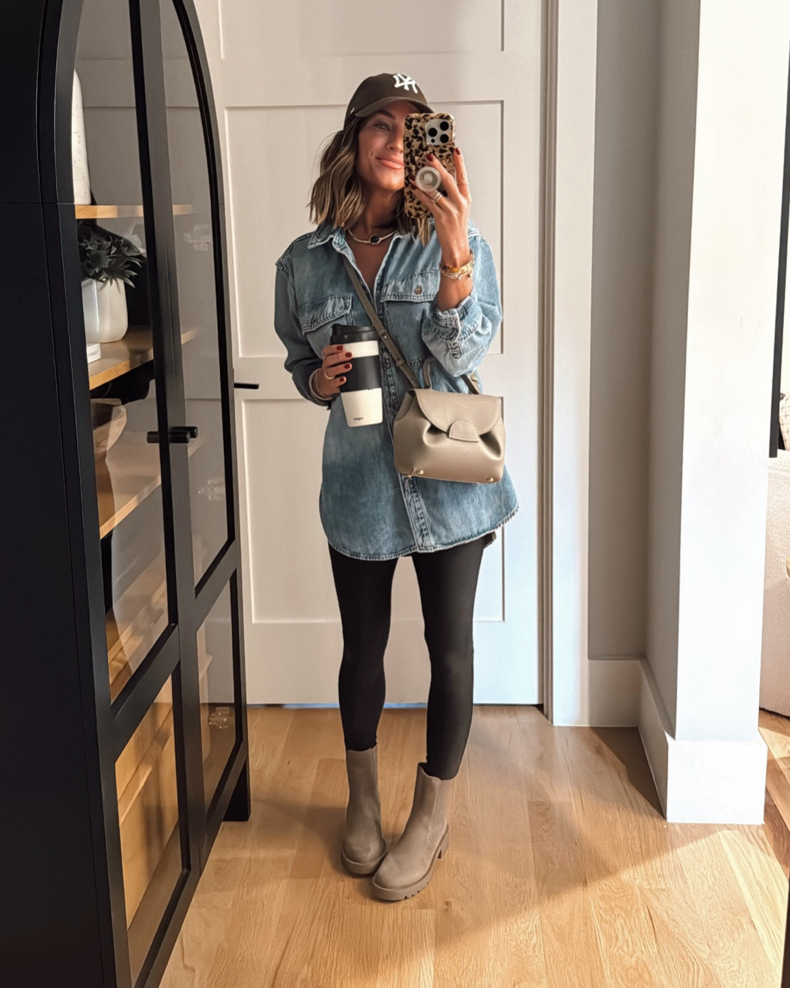 Easy fall outfit idea 🤎 Wearing a medium in this Target top for an oversized fit, and my bag is nearly identical to a designer version that is way more expensive! If between sizes, go down in these boots–love this color!😍

#LTKFindsUnder100 #LTKStyleTip #LTKFindsUnder50