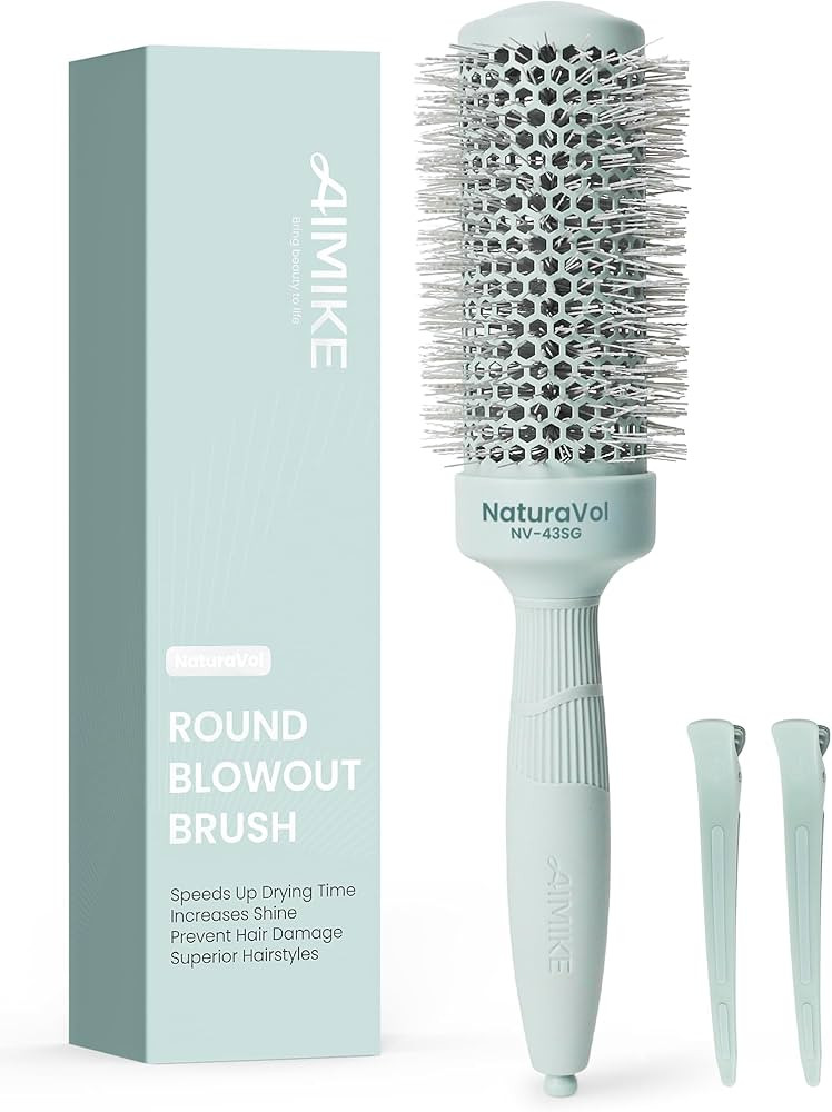 AIMIKE NaturaVol Round Brush for Blow Out, Round Hair Brush Nano Thermal Ceramic & Ionic Tech, fo... | Amazon (US)