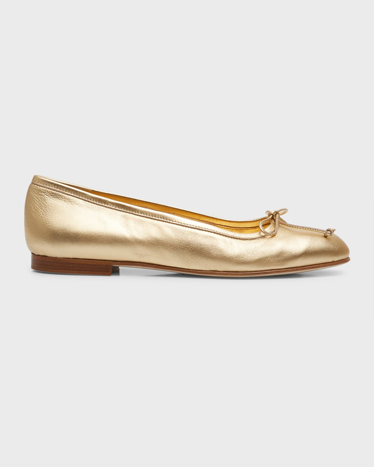 Veralli Metallic Leather Ballet Flats | Neiman Marcus