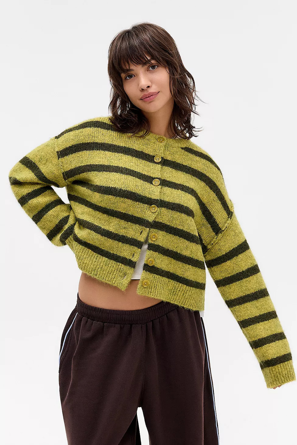 UO Marli Crew Neck Cardigan | Urban Outfitters UK