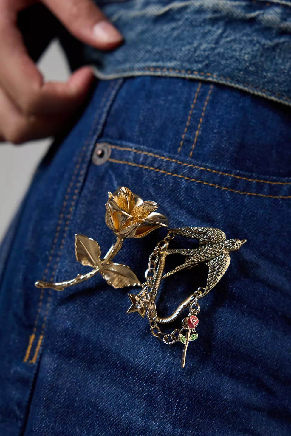 Birds Of A Feather Chains & Charms Brooch | Urban Outfitters (US and RoW)