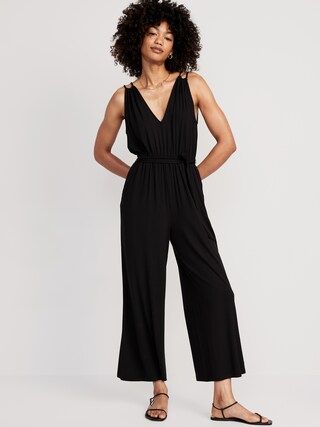 Sleeveless Double-Strap Ankle-Length Jumpsuit for Women | Old Navy (CA)