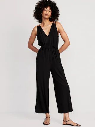 Sleeveless Double-Strap Ankle-Length Jumpsuit for Women | Old Navy (CA)